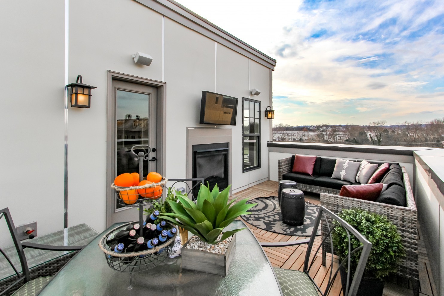 The 10- by 19-foot roof deck is no mere balcony: It’s big enough to qualify as an outdoor room. (Courtesy of Studio Trejo)
