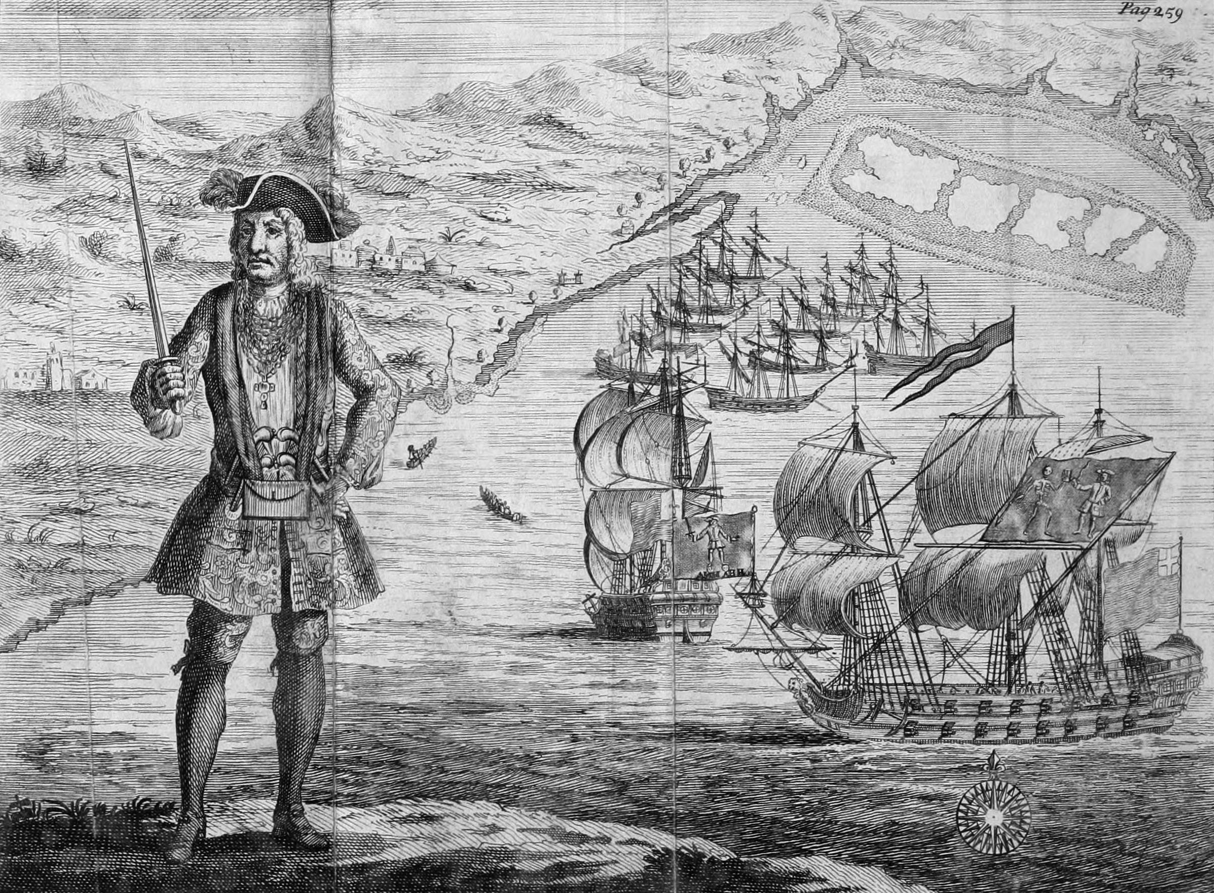 Bartholomew Roberts in 1722 (off West Africa)
