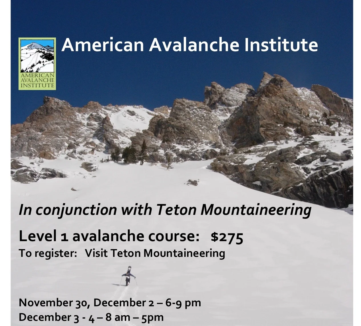 Discounted Level 1 Avalanche Course
