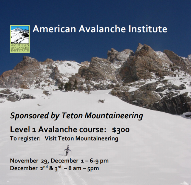 Avalanche Level 1 Discounted Course still has room! 