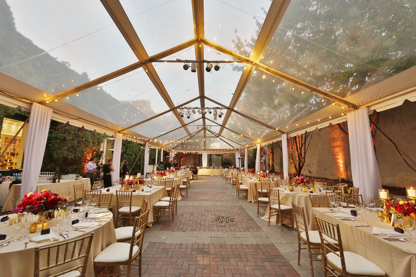 Wedding reception tent at Chicago Illuminating Company