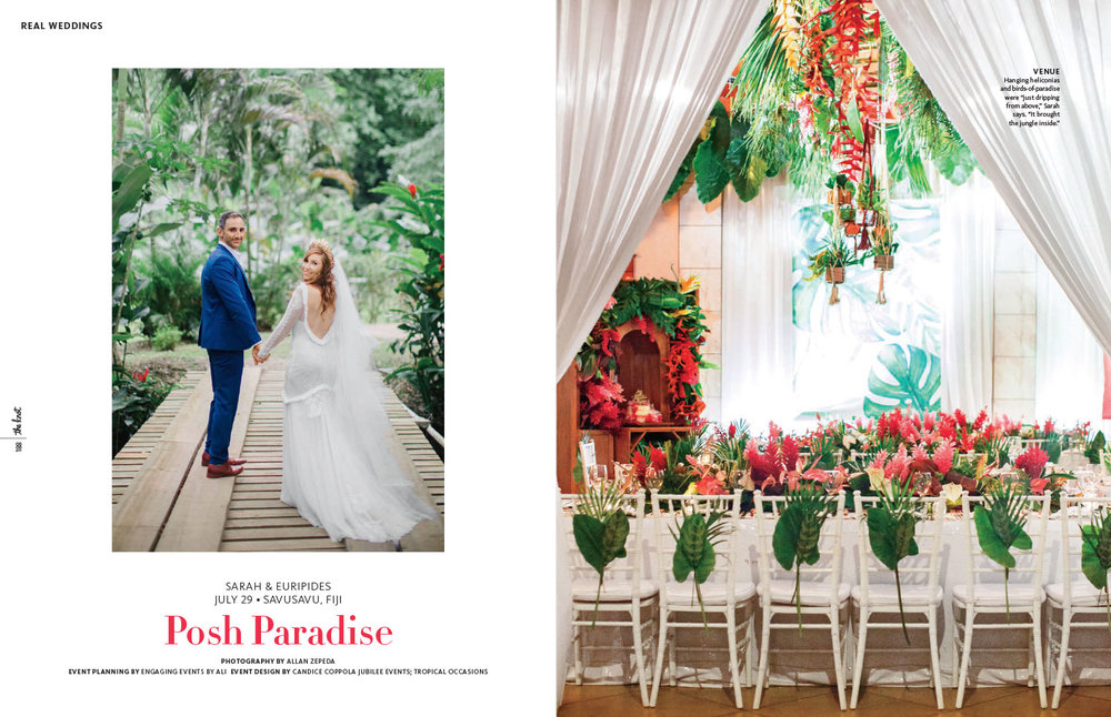 Fiji destination wedding featured in The Knot