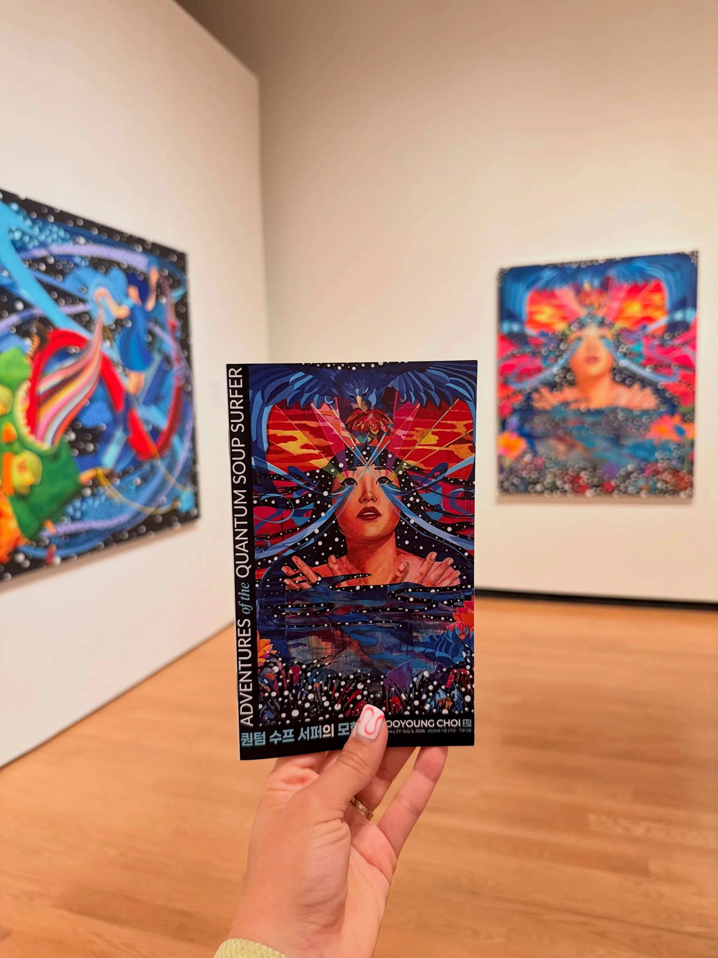 I had the pleasure of working on this exhibition booklet and some signage for the incredible @jooyoungchoiwow exhibition at @meadartmuseum in amherst. I was finally able to bring the girls over to check it out and it was such a treat to finally see t