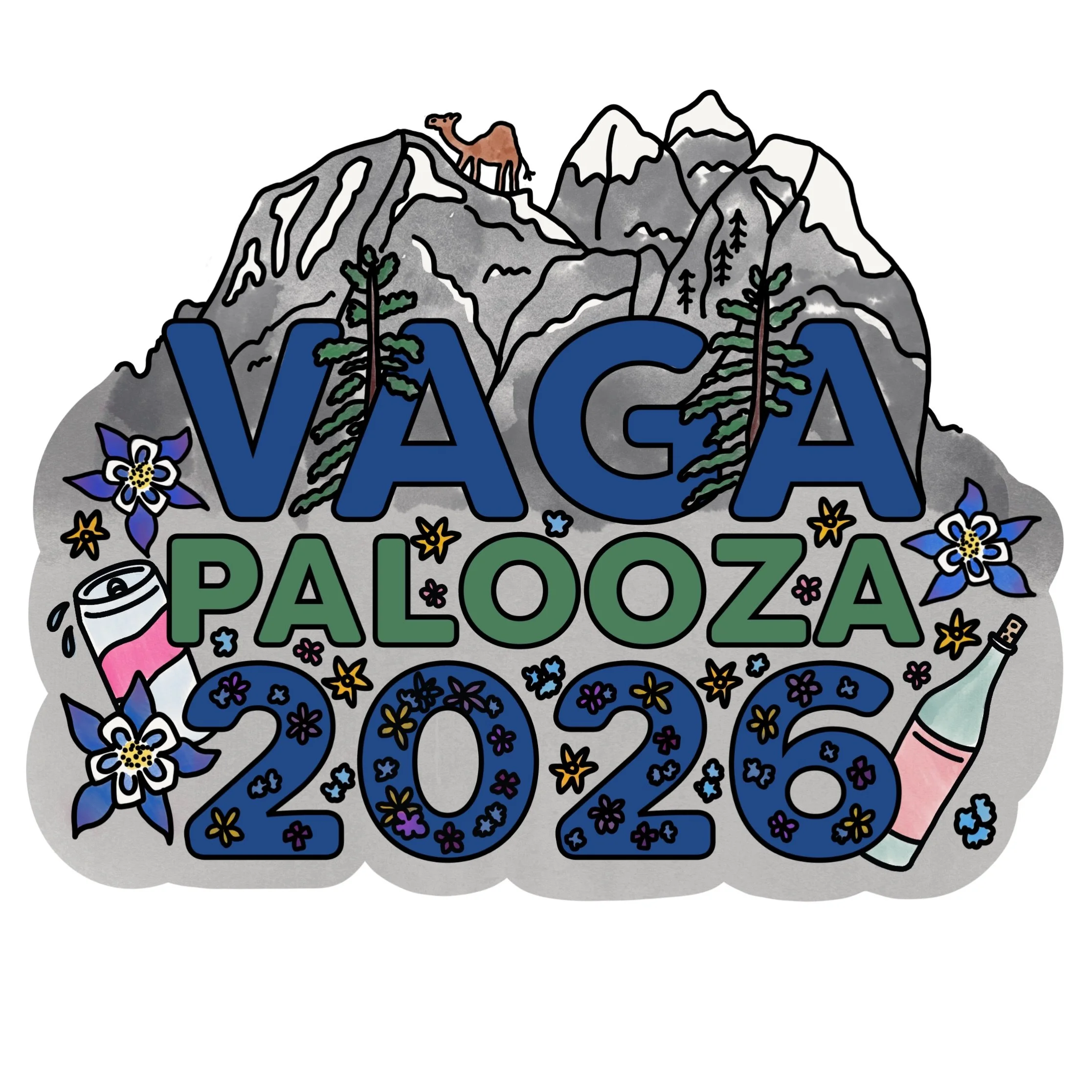I know you&rsquo;ve all been anxiously awaiting the 2026 VAGAPALOOZA design 😉 as I mentioned, I wasn&rsquo;t able to make this year&rsquo;s trip, but my sweet friends still asked me to update the logo for their colorado adventure. swipe to see the c
