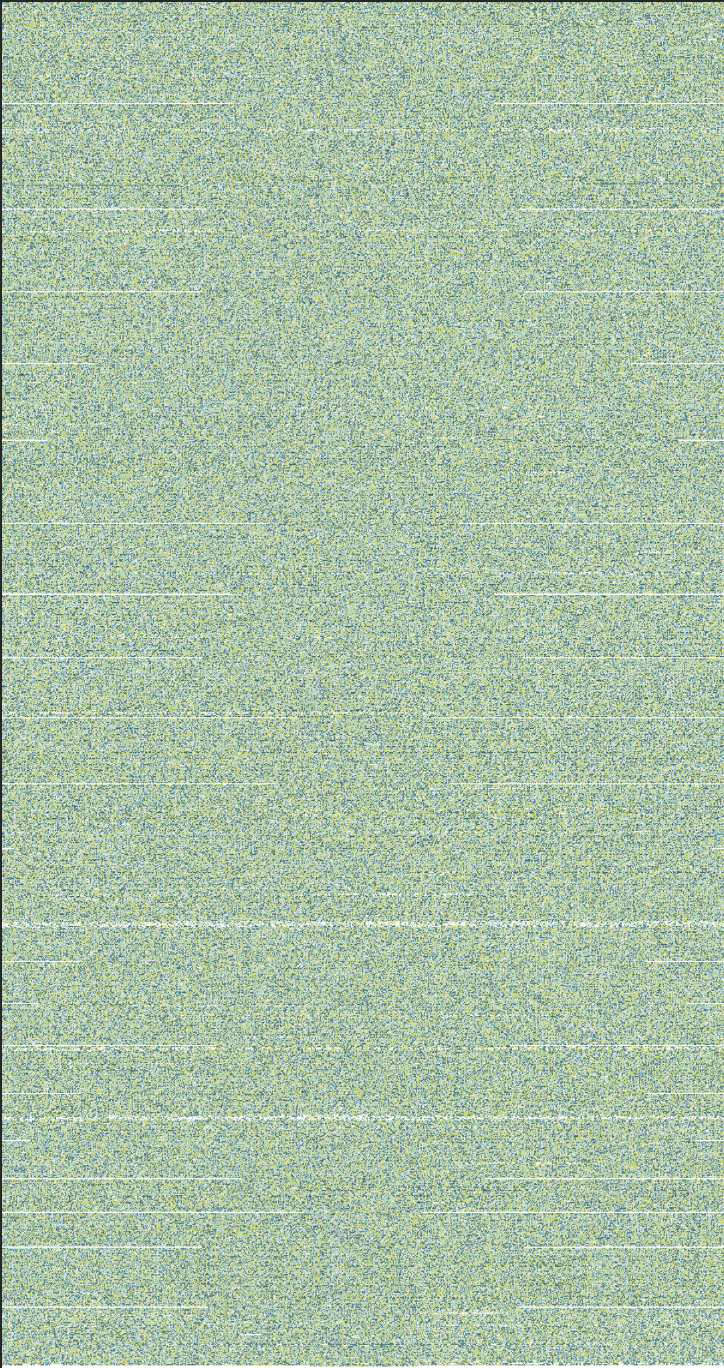 All 23 chromosomes translated from raw DNA data to a symbol font.