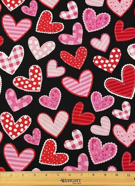 Cutout Hearts on Black