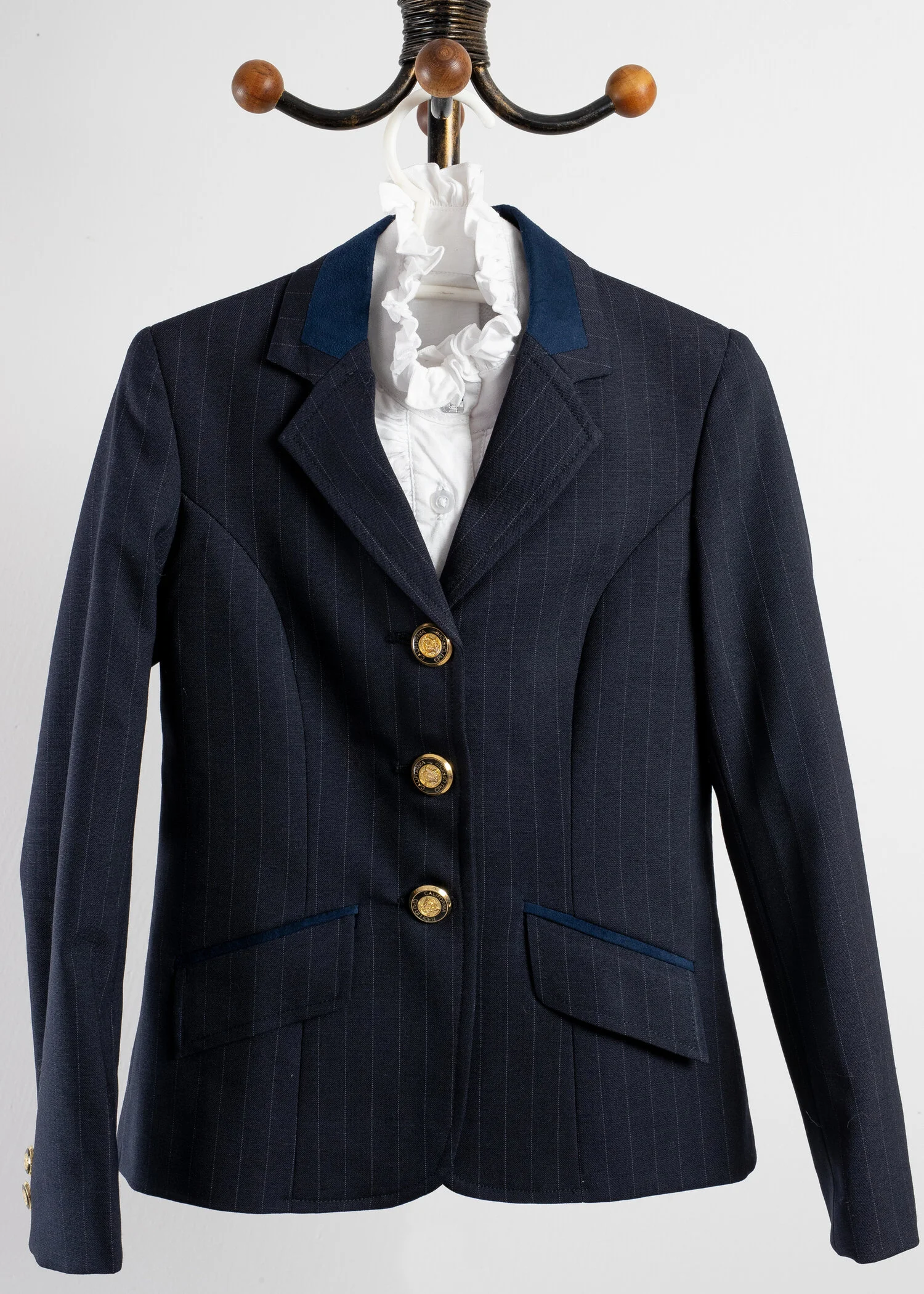 Dark Navy Pinstripe Stretch Jacket