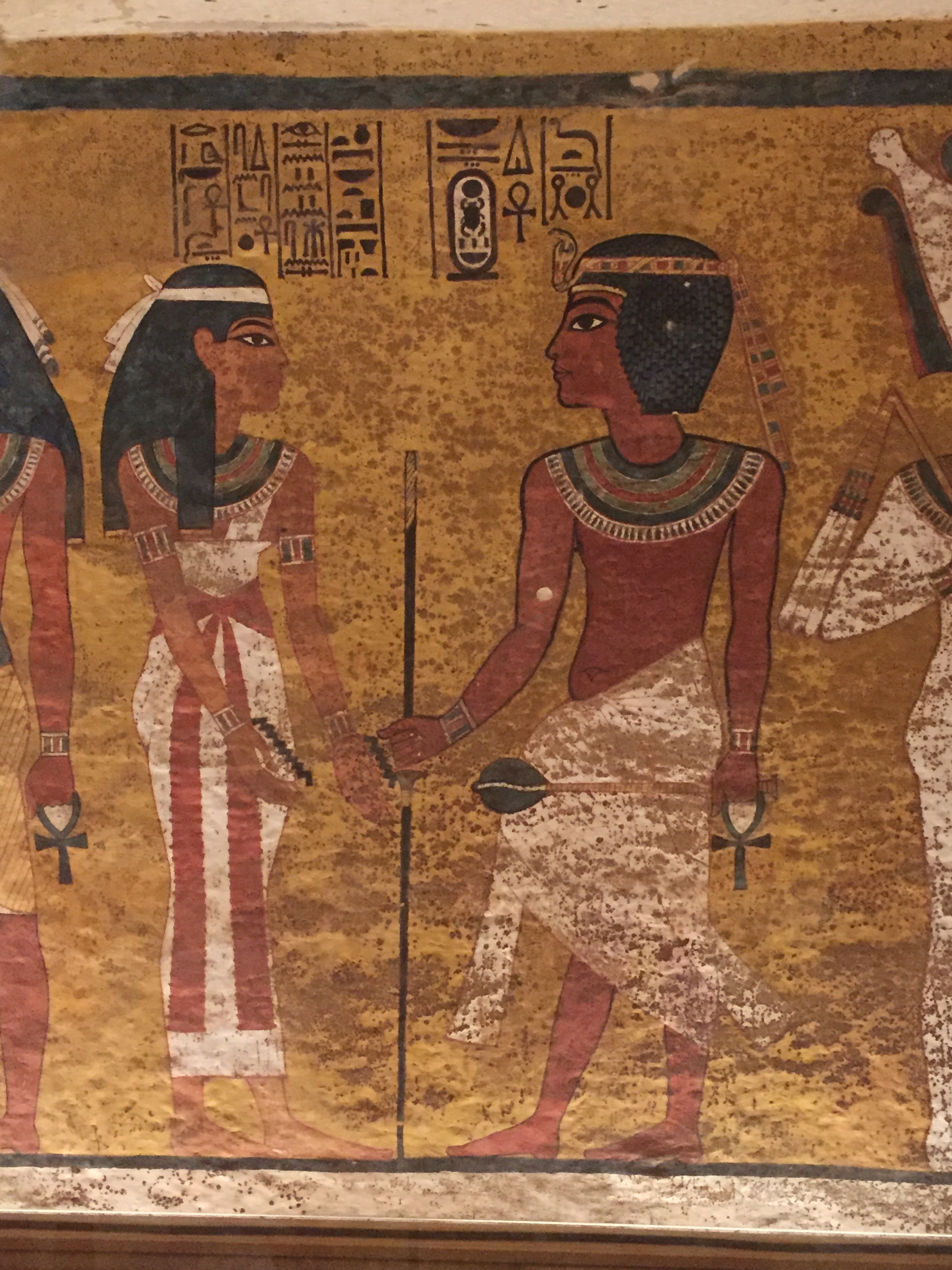  Tutankhamun, depicted in the form of a living king, being welcomed into the realm of the gods by the goddess Nut.&nbsp;  Image © J. Paul Getty Trust, 2017 