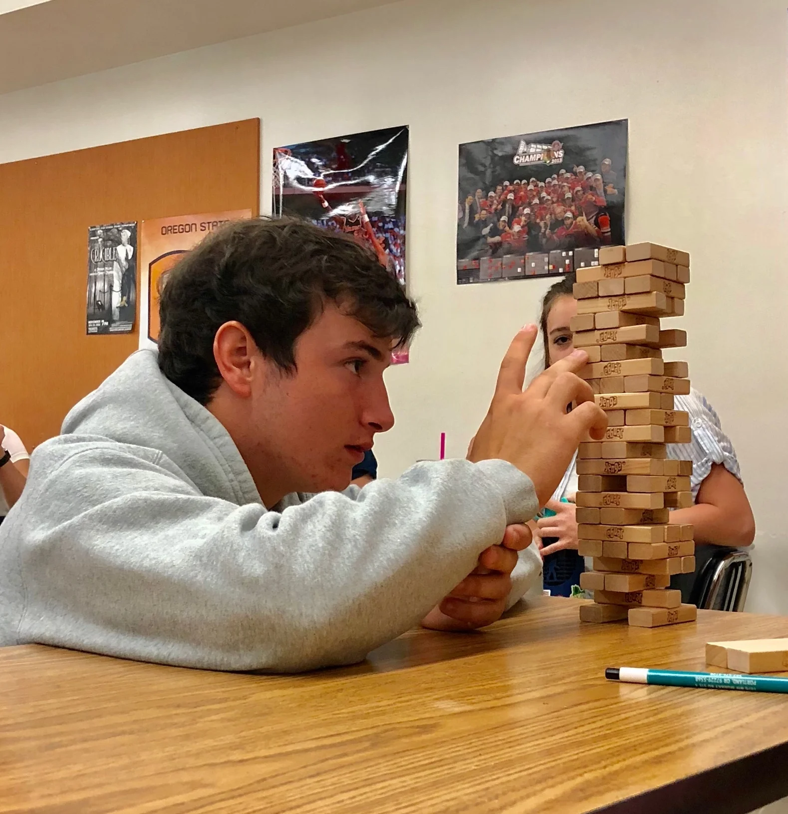 Concentration games such as Jenga can cuiltivate greater attention span and focus. Keep games light and fun for maximal results.