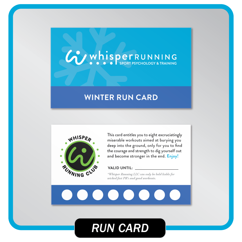 Winter Training Runcard