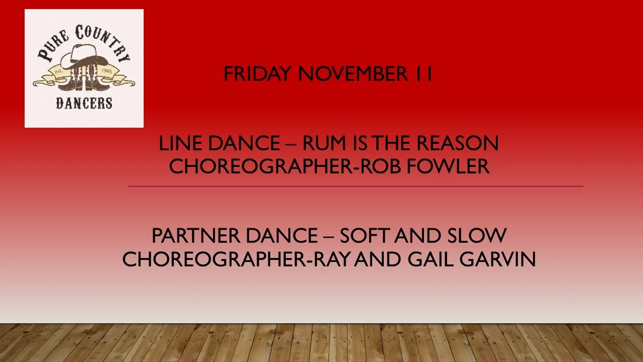Line & Partner Dance Night, 7-10:30 pm, DJ Joe Miller, Click date for info