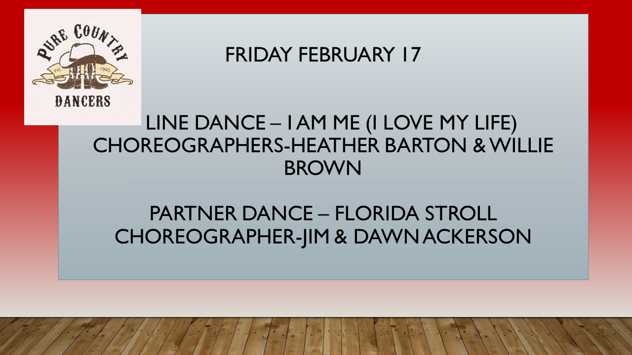 Line & Partner Dance Night, 7-10:30 pm, Lessons 7:15 pm, Click on date for dance info, directions, and more!