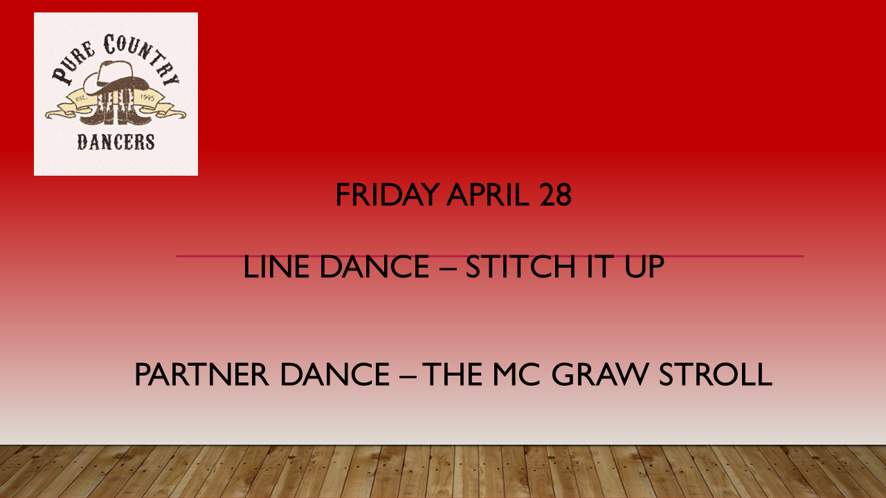 Line & Partner Dance Night, 7-10:30 pm. Click on date for dance info, directions, and more!