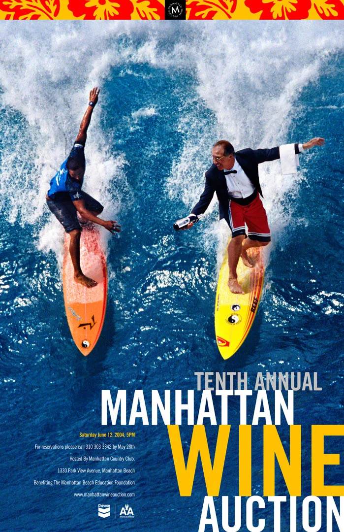 Manhattan Beach Wine Auction Poster 2004