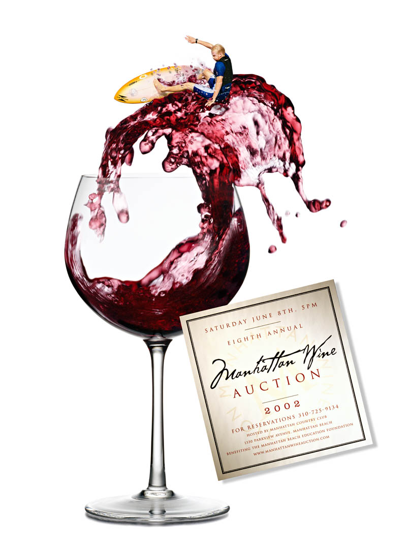 Manhattan Beach Wine Auction Poster 2002