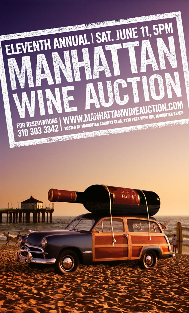 Manhattan Beach Wine Auction Poster