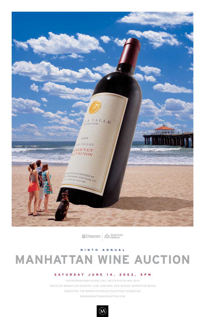 Manhattan Beach Wine Auction Poster 2003