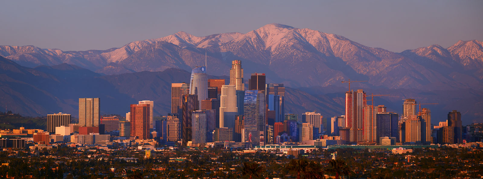 Downtown Los Angeles with Mt. Baldy