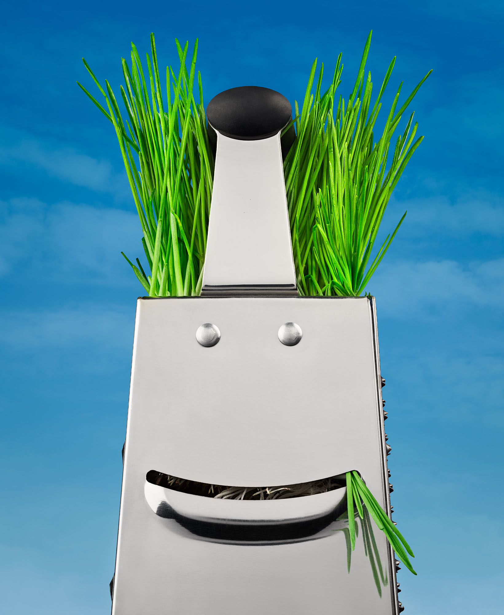 Grater with Wheatgrass