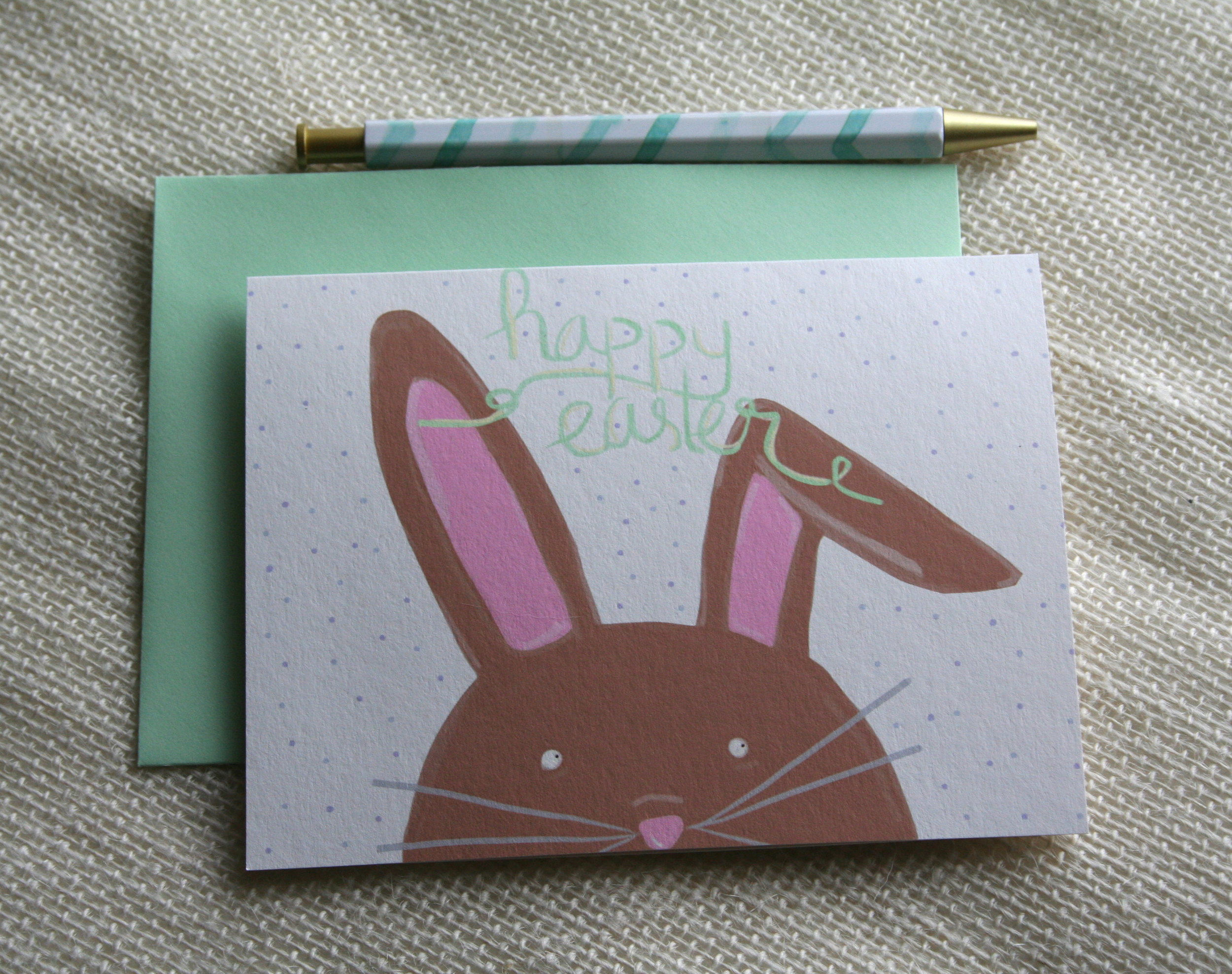 Happy Easter Bunny Greeting Card