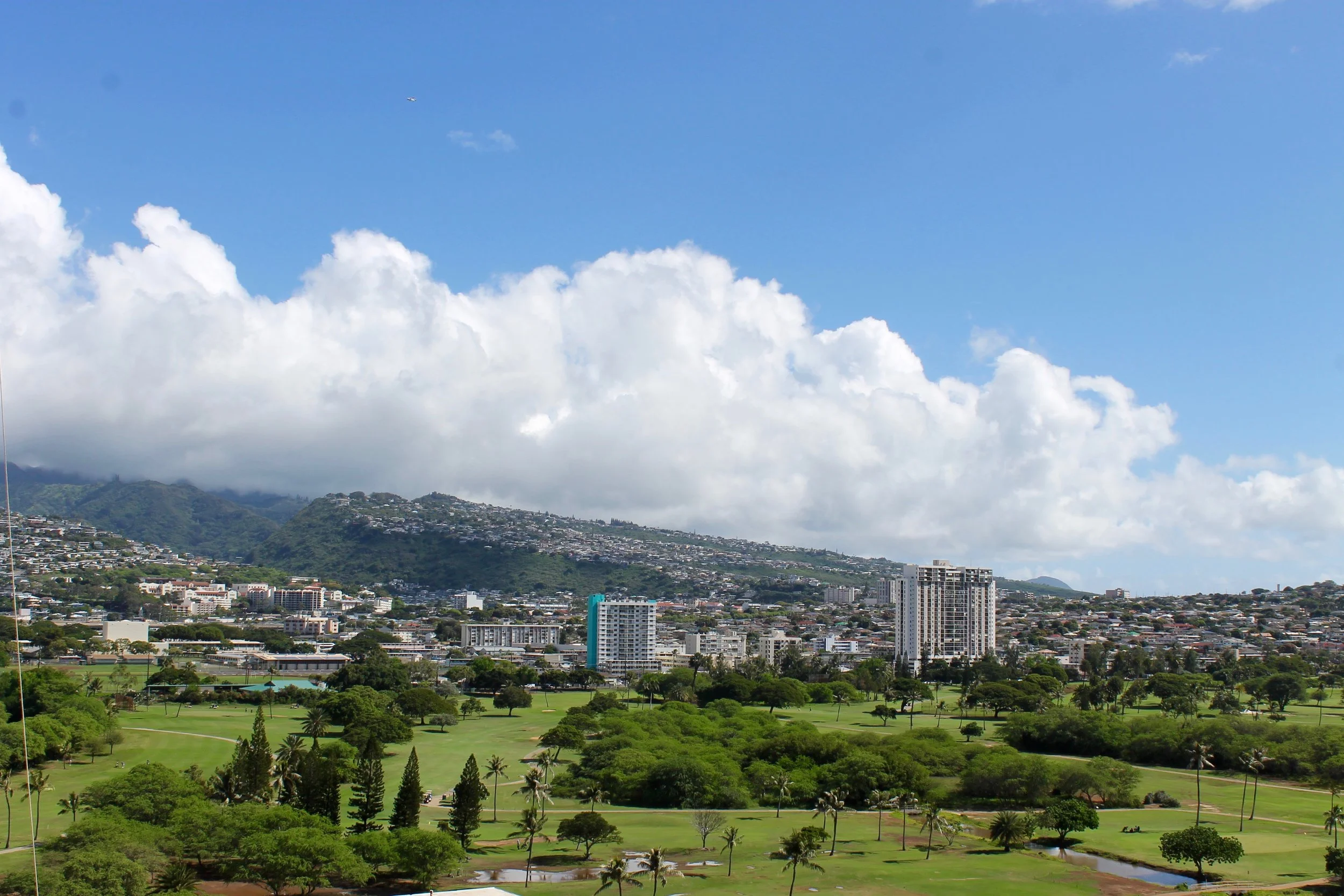 The view from our Air BnB in Honolulu