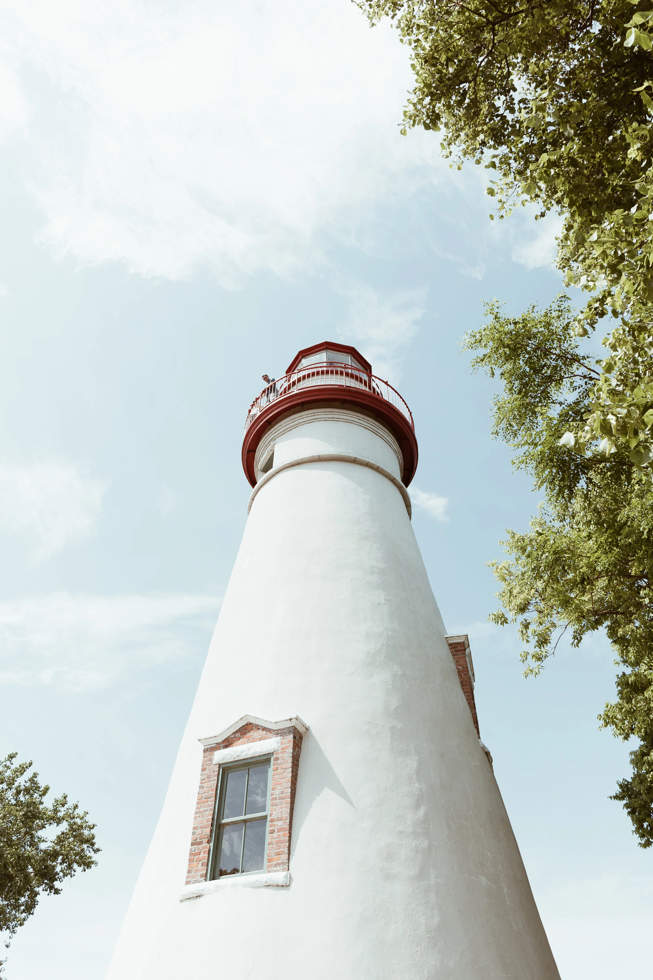 Pops on top of Marblehead Lighthouse. 