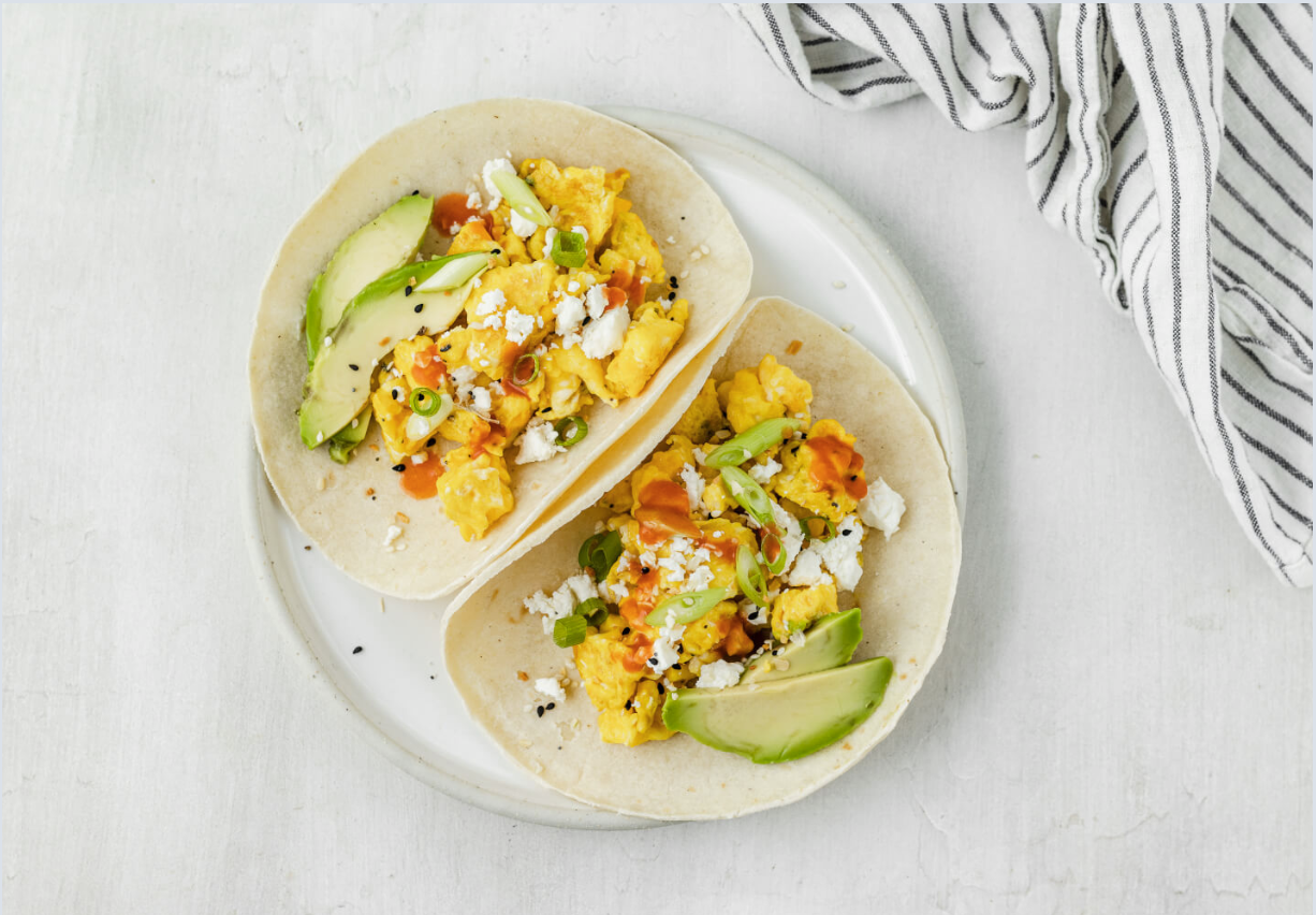 Recipe of the Month - March 2026:  Egg Feta Avocado Breakfast Tacos