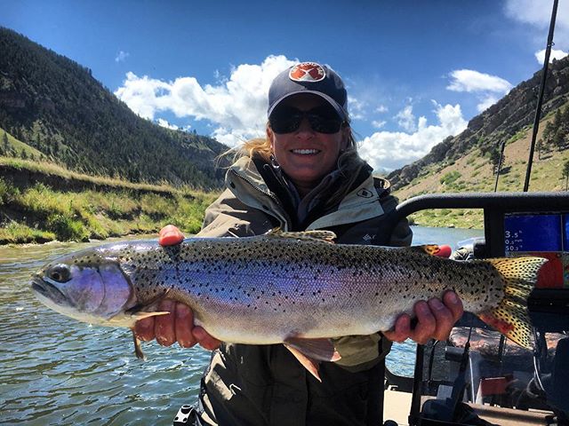 Blythe with a great bow! #landofgiants #bow #flyfishing #jetboat #montana #406