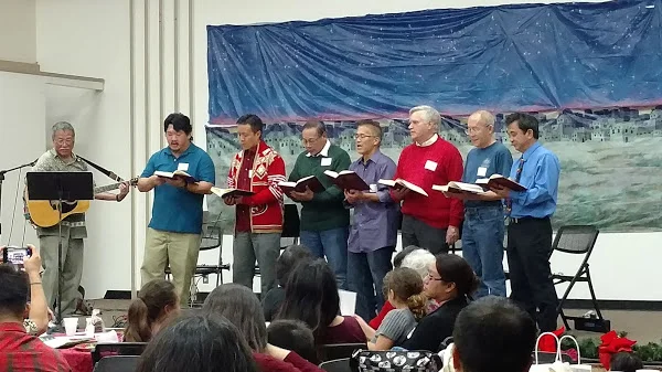 Happy Asian Men Singing
