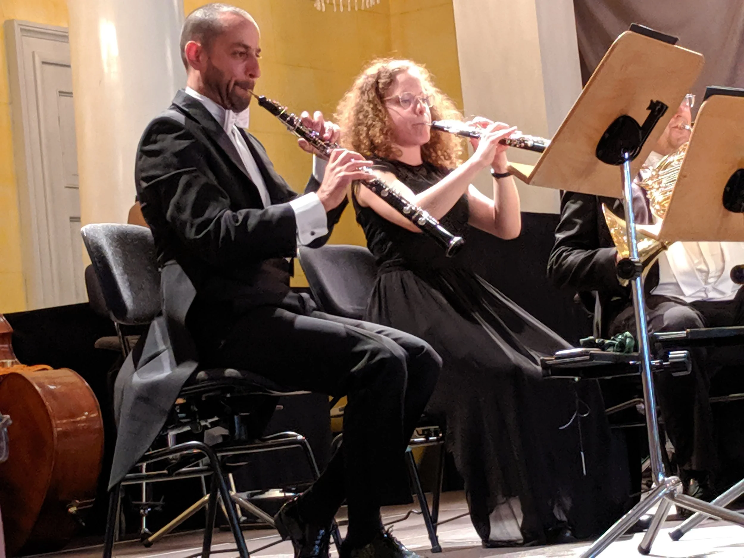 Oboes and, far right, French Horn playing Dvorak at a performance by the Regensburg Symphony.