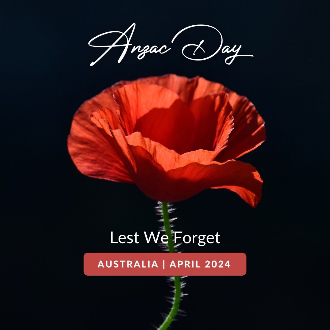 🌺🕊️ Lest We Forget 🕊️🌺

On this ANZAC Day, we pause to remember and honour the courage, sacrifice and camaraderie of the ANZACs and all those who have served our nations. Their legacy lives on in our hearts and our freedom.

We will not be open t