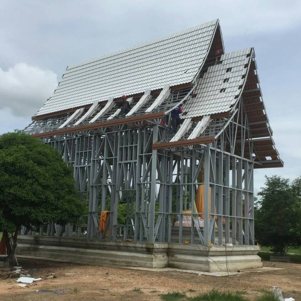 Structural Steel Roof Truss Fabrication &amp; Construction Samui