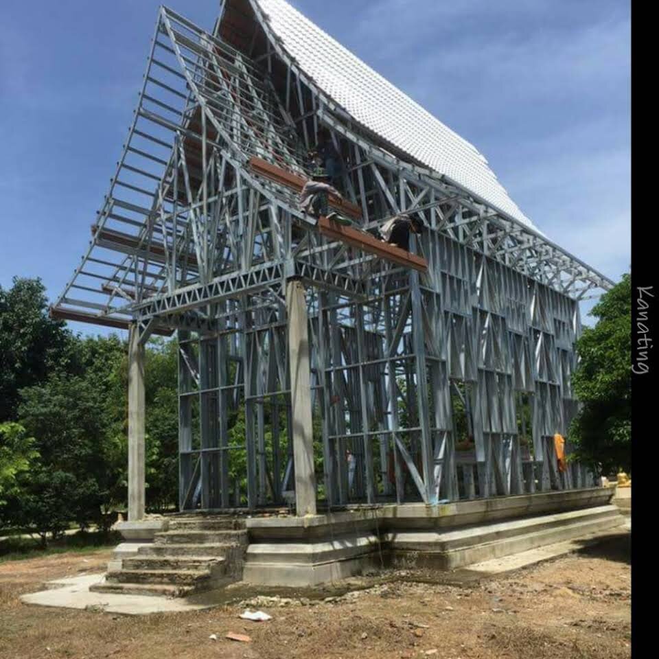 Structural Steel Roof Truss Fabrication &amp; Construction Samui