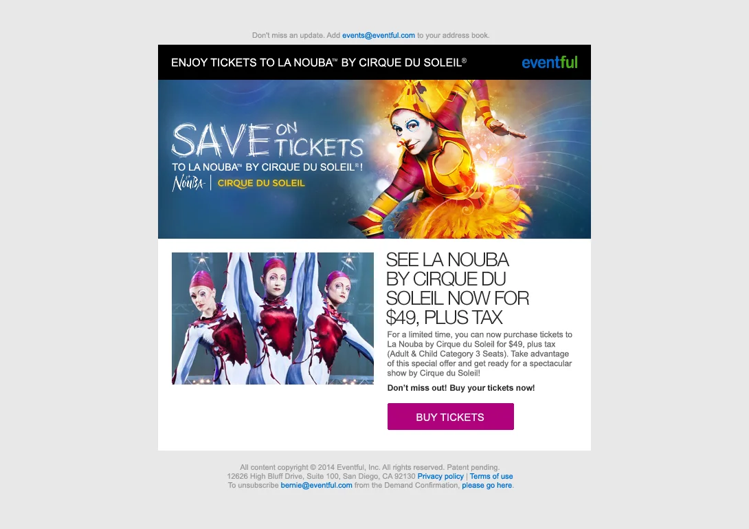 Eventful Presents Cirque Du Soliel