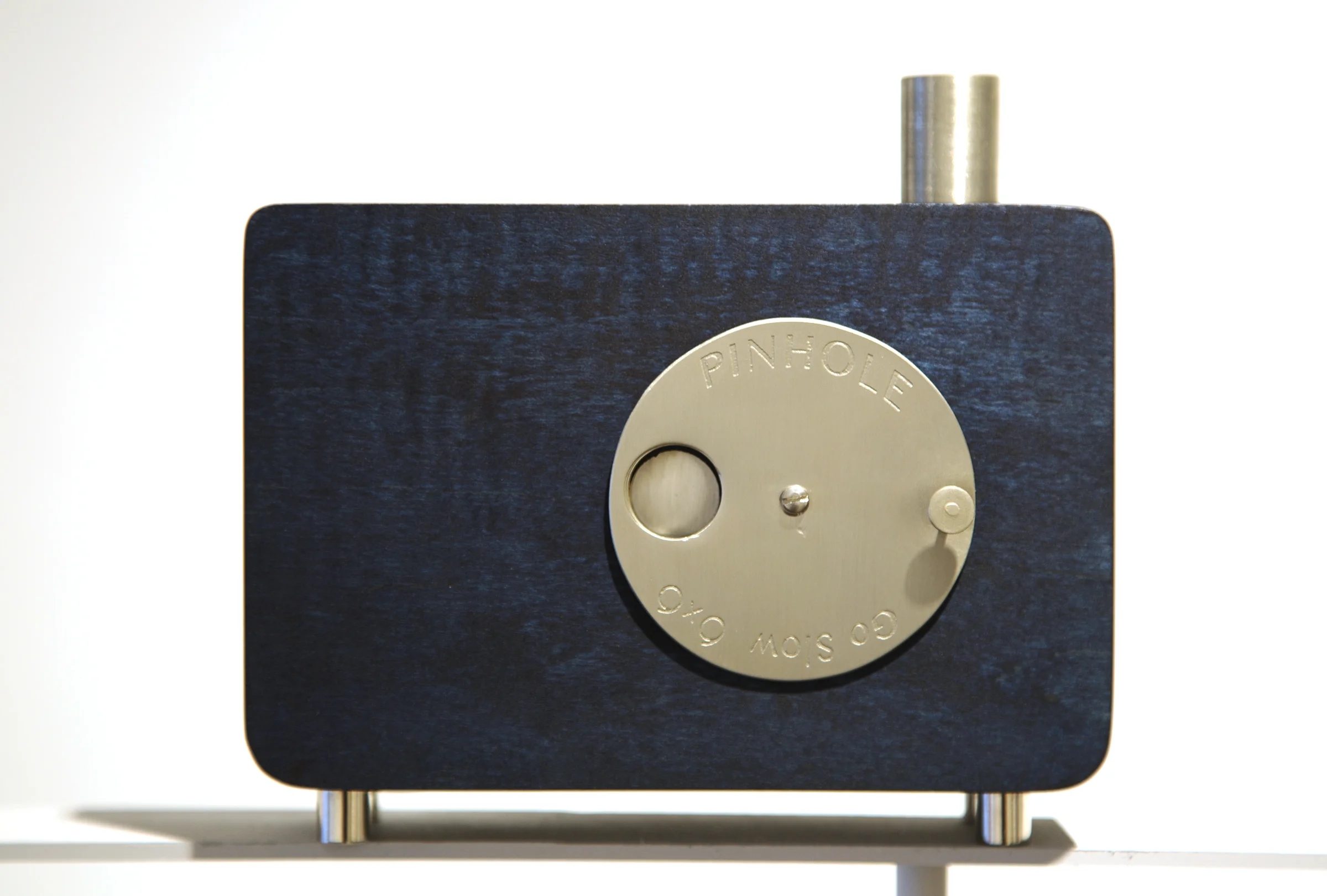 Pinhole GoSlow 6x6- A medium format pinhole camera 2016 -maple, brass, nickel silver, fine silver, rare earth magnets