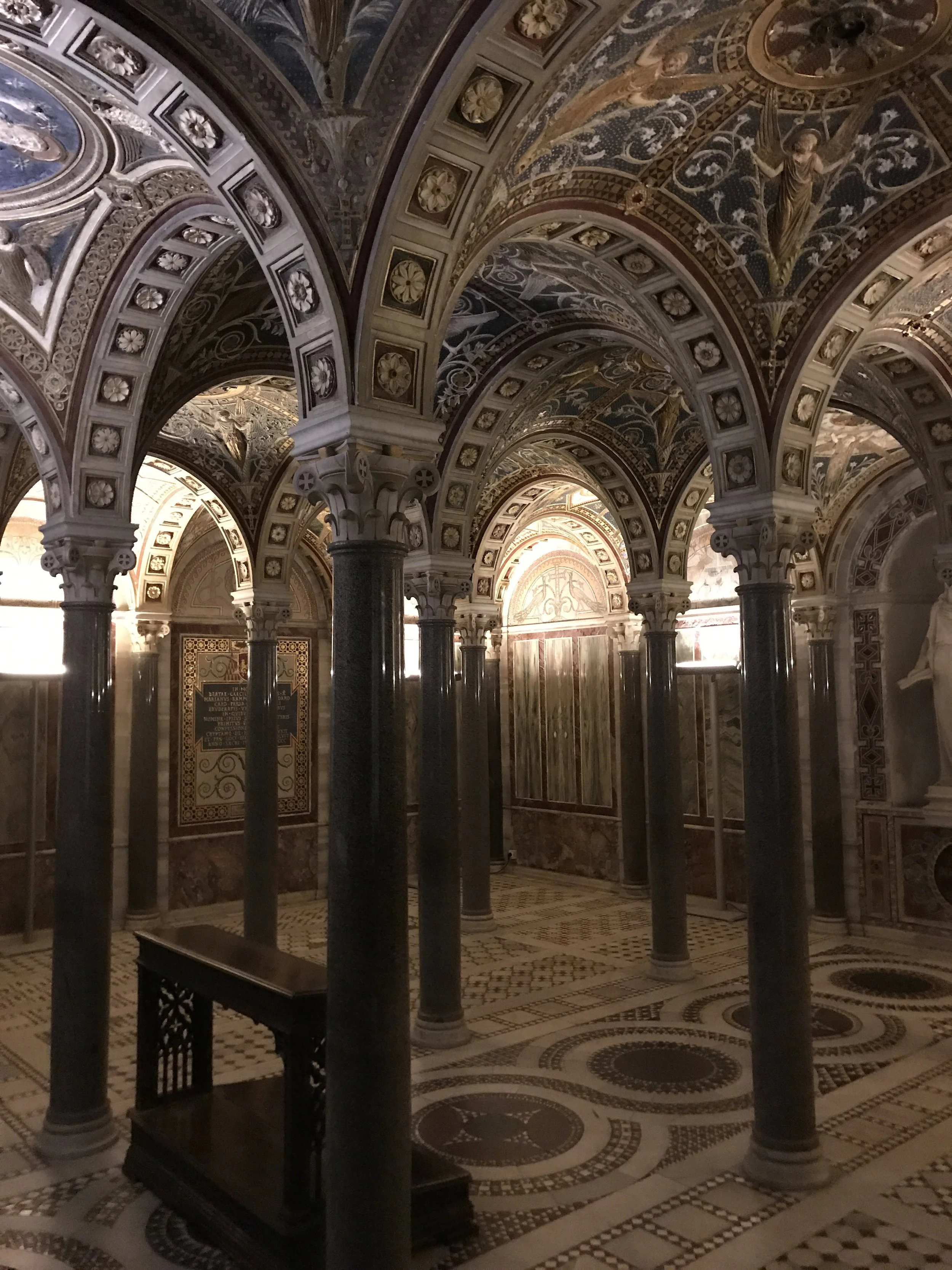  We particularly loved the mosaic and mural work in this underground chapel. 