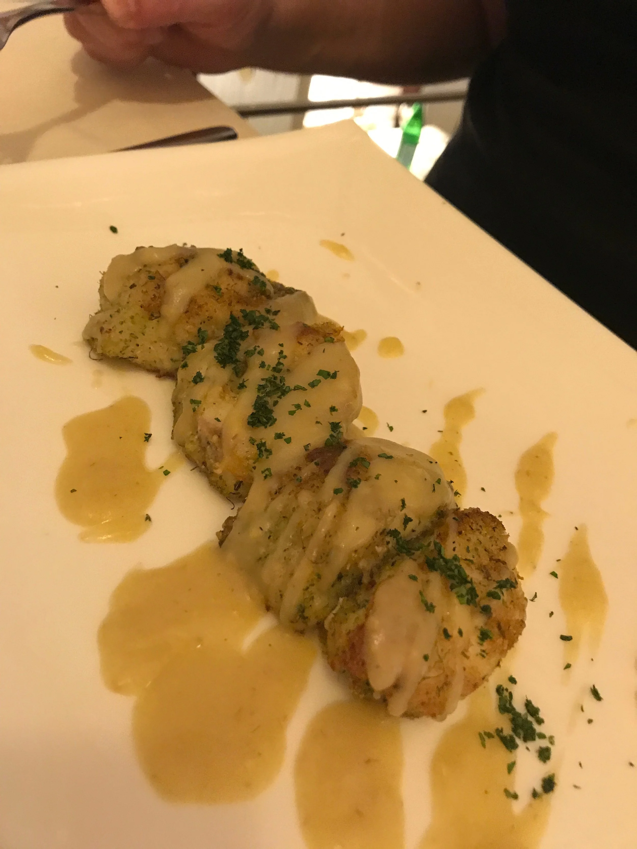  Monk fish, purée of smoked potatoes (the smoke taste was so unique!), and citron flavor. 