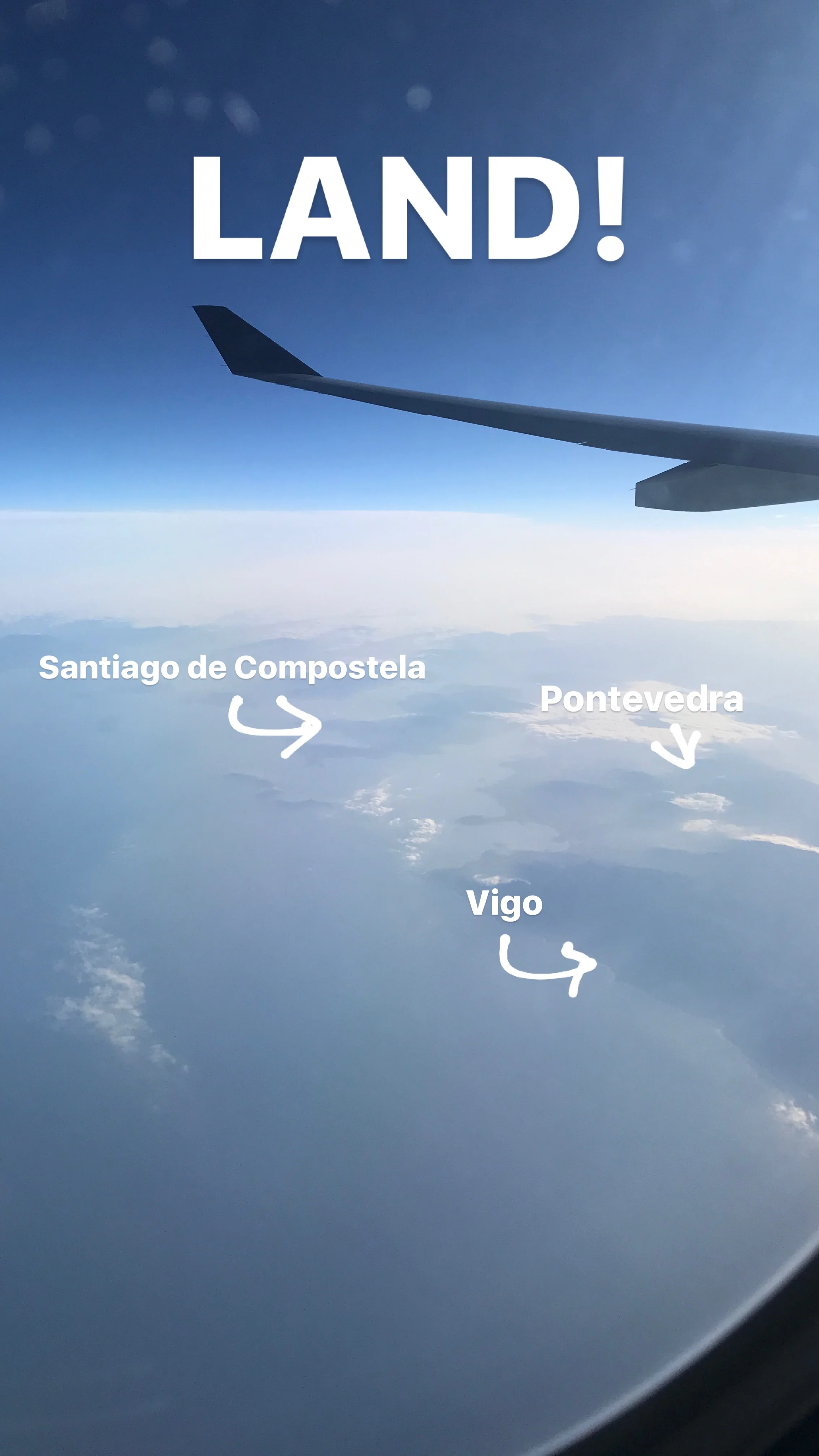  First land we saw! Hello, Portugal. 