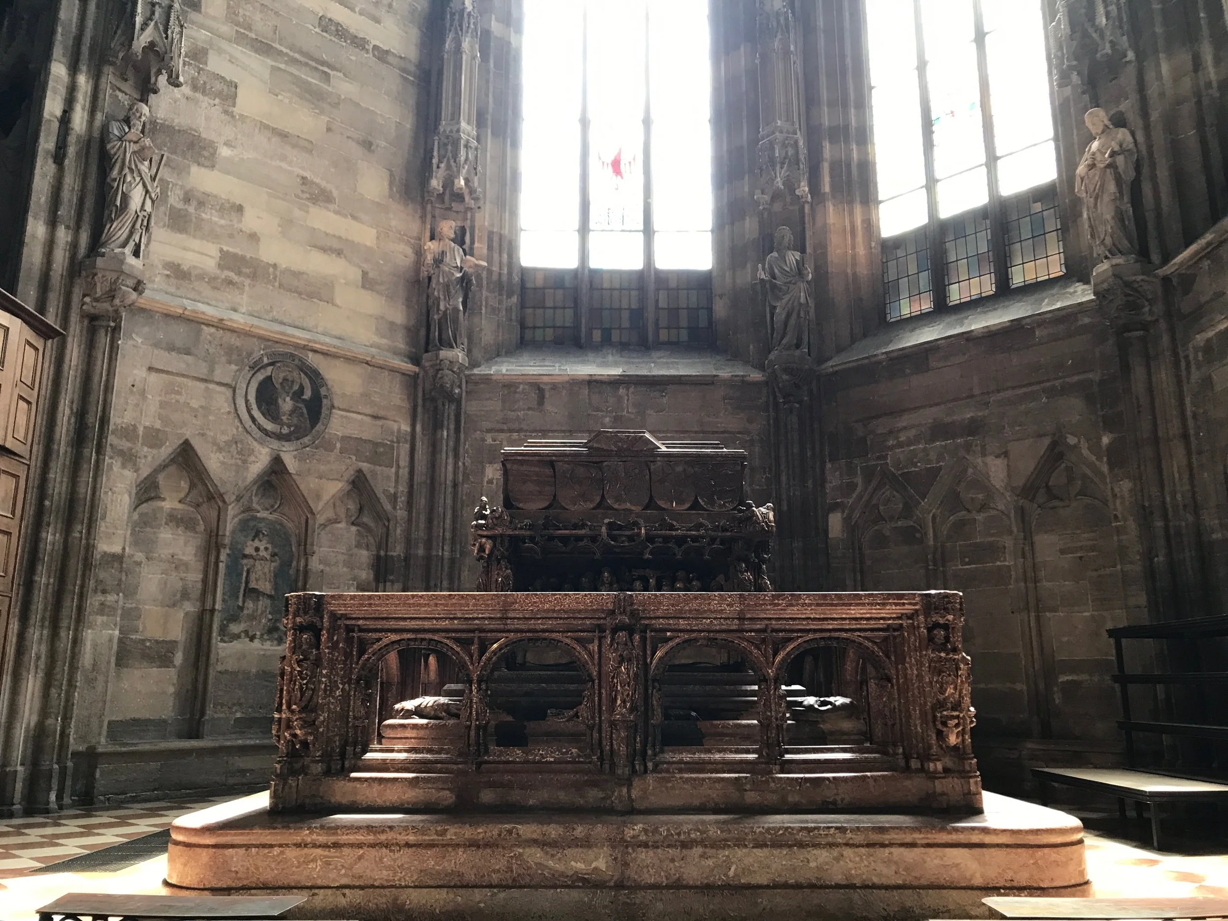  We went through two Rick Steves audio tours of the cathedral alone—one for the complex interior, and one for the beautiful stone and tiled exterior. The interior is an amalgamation of centuries of different architectural styles, government regimes, 