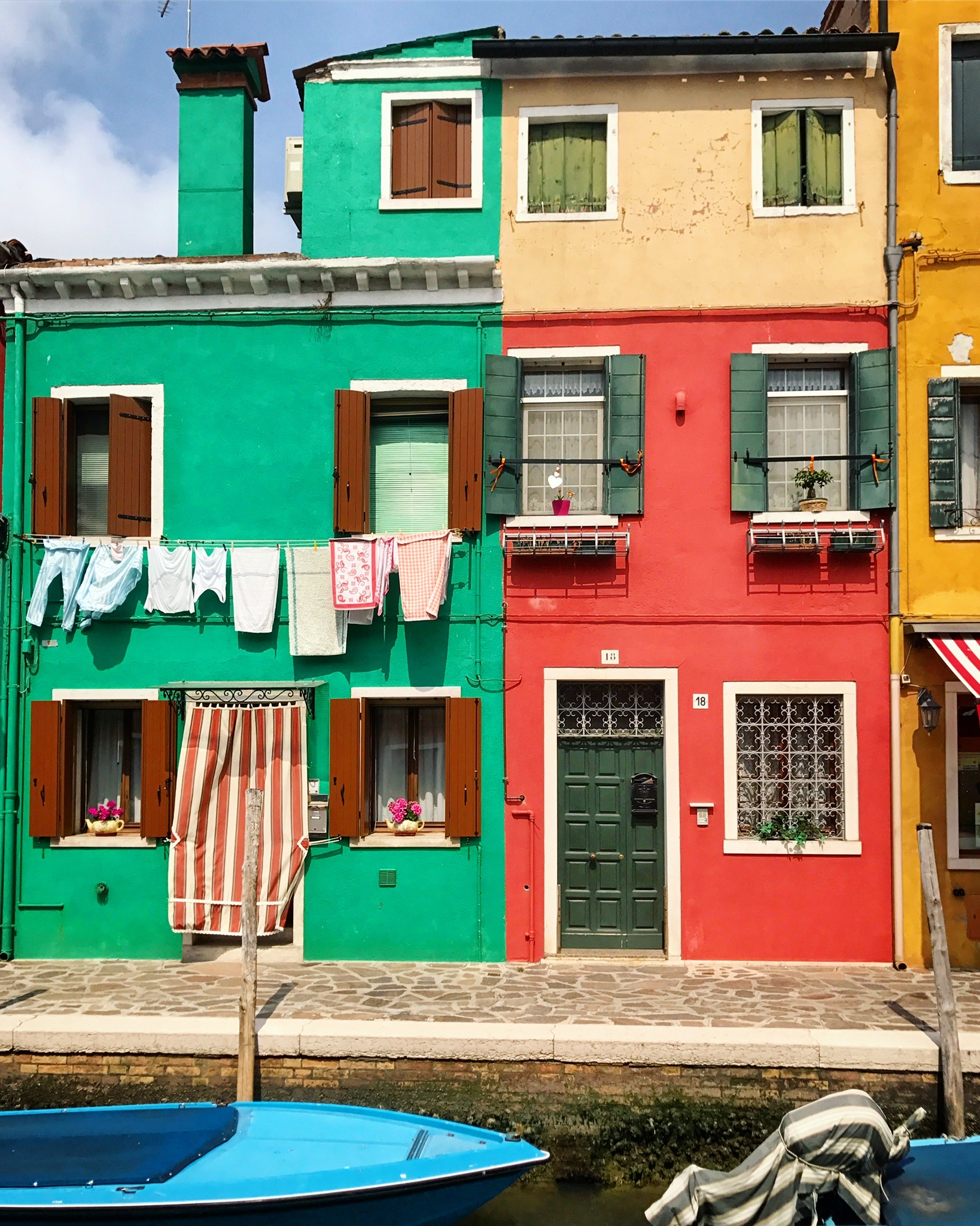 Google Maps, bless them, is now equipped with all of Venice's public transportation routes--which exclusively means "water taxis." We took a water taxi through Veneto around the Venetian Lagoon to the colorful island of Burano.