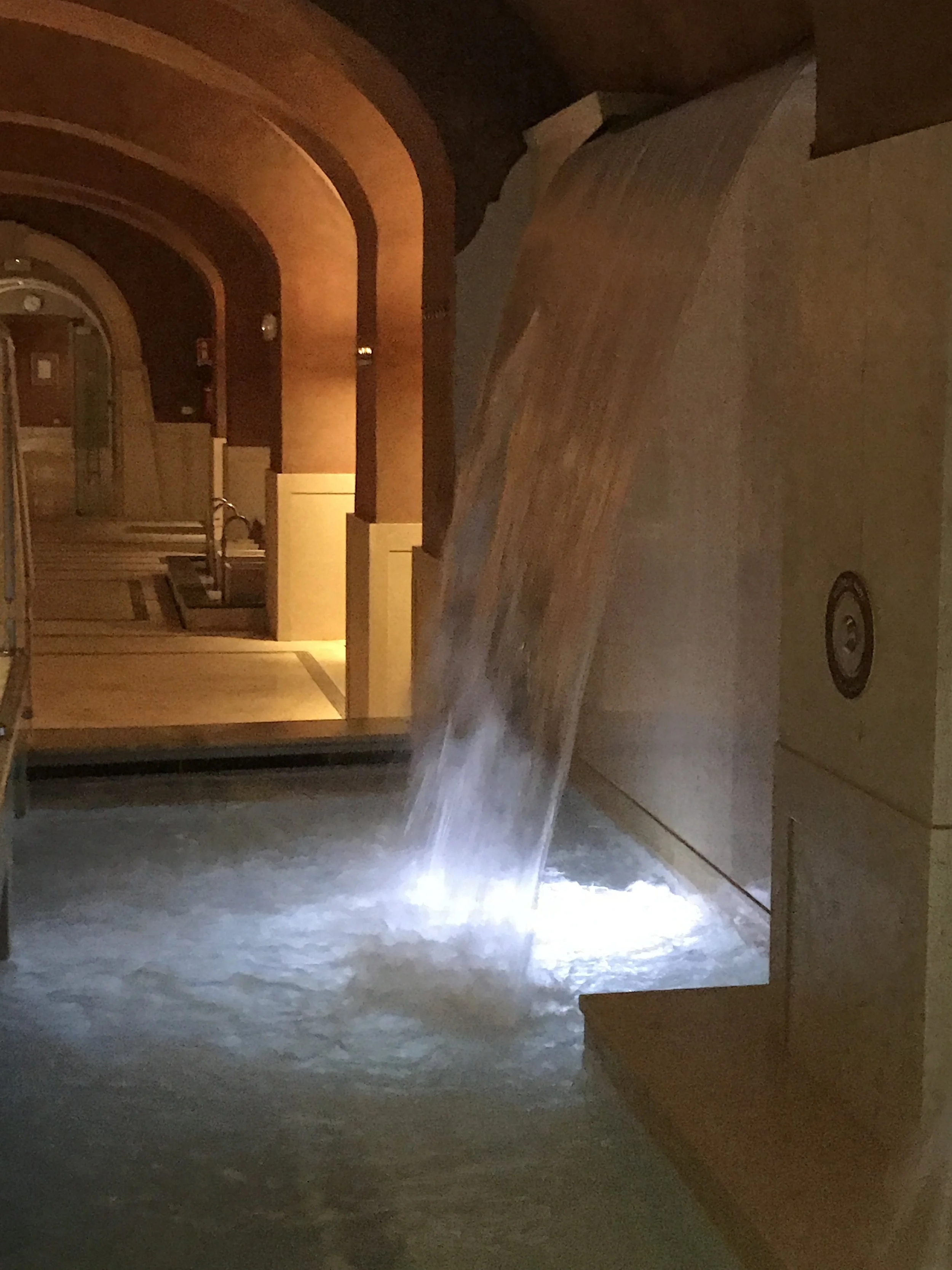  There were traditional hot tubs and high-powered jets (which were so violently strong that they turn off automatically after 30 seconds), there were showers that were so blisteringly hot that I accidentally screamed and Ryan had to quickly turn them