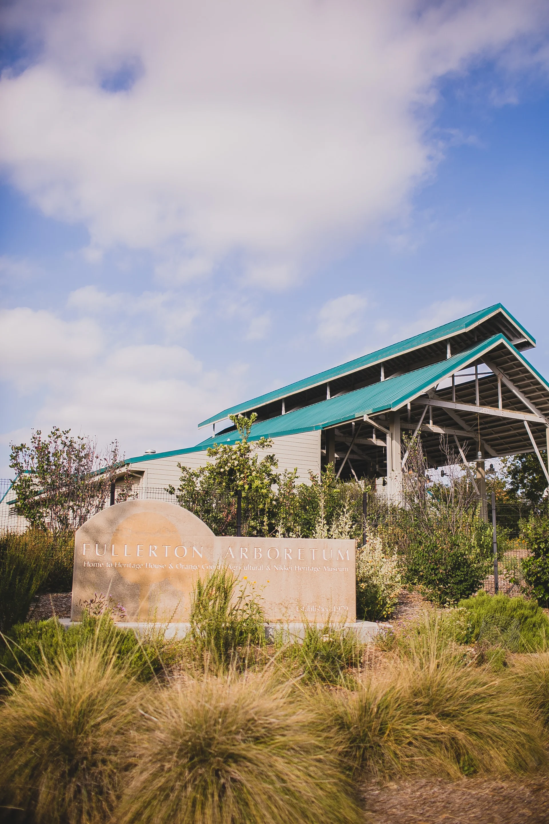 The wedding reception was held at The fullerton Arboretum . Its a beautiful outdoor space open to the public that also hosts private and community events, plant sales and has a community garden that Dan and I rent a plot at.