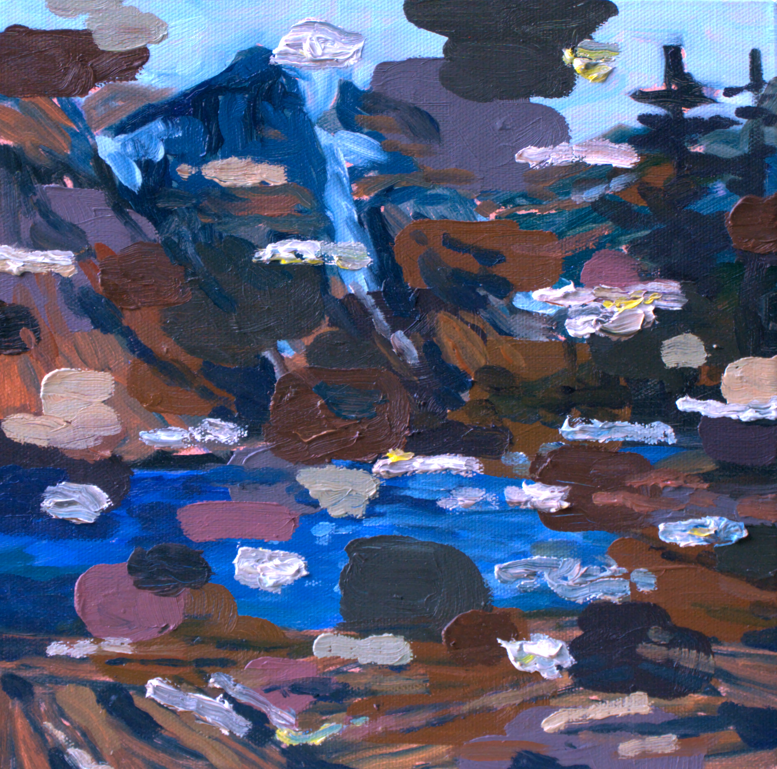  Moraine Lake (2015)  8”x8”x1.5”  oil on canvas      
