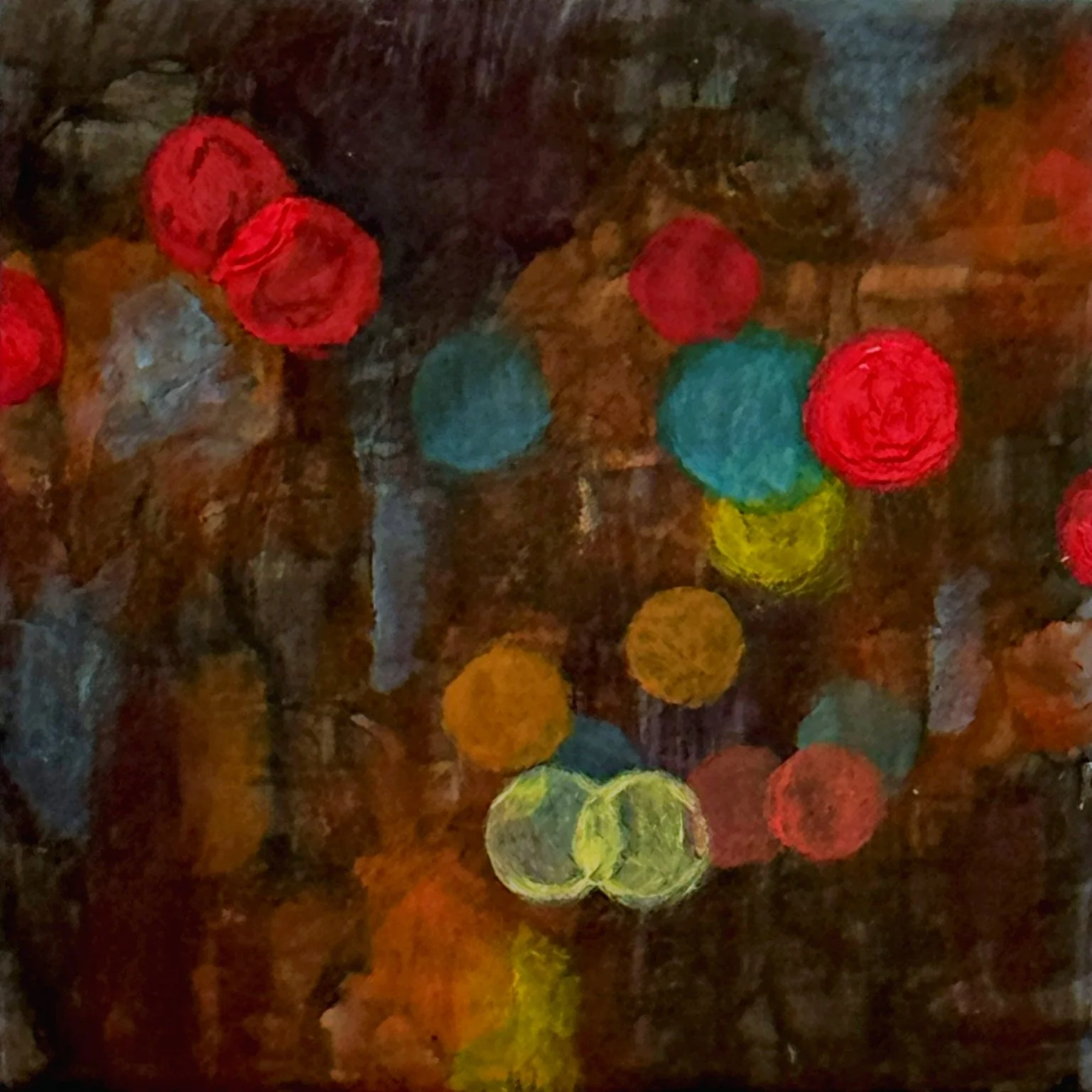  Circus  4” x 4” x 1.5”  acrylic on wood  sold 