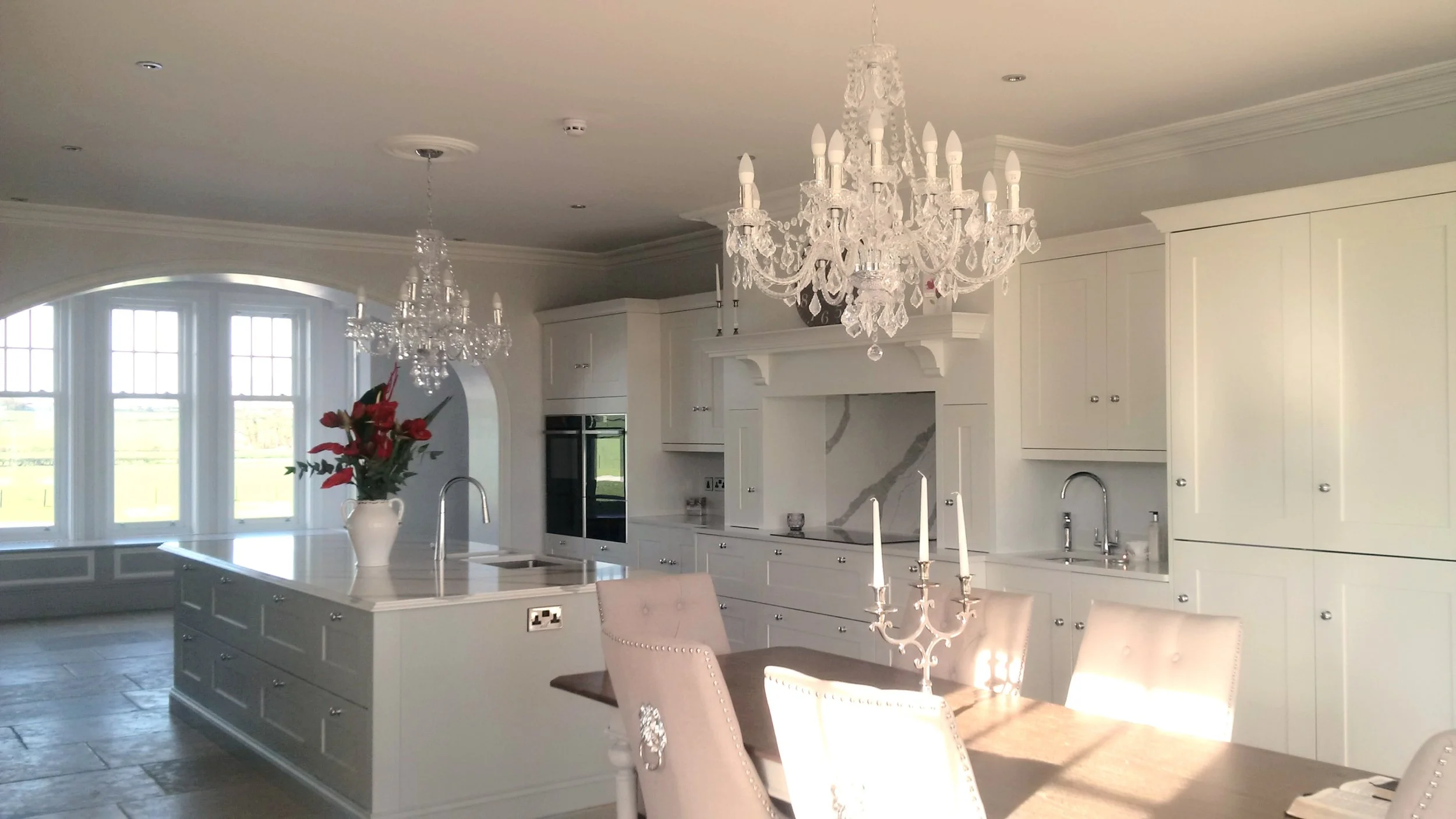 Beautiful kitchen with doors