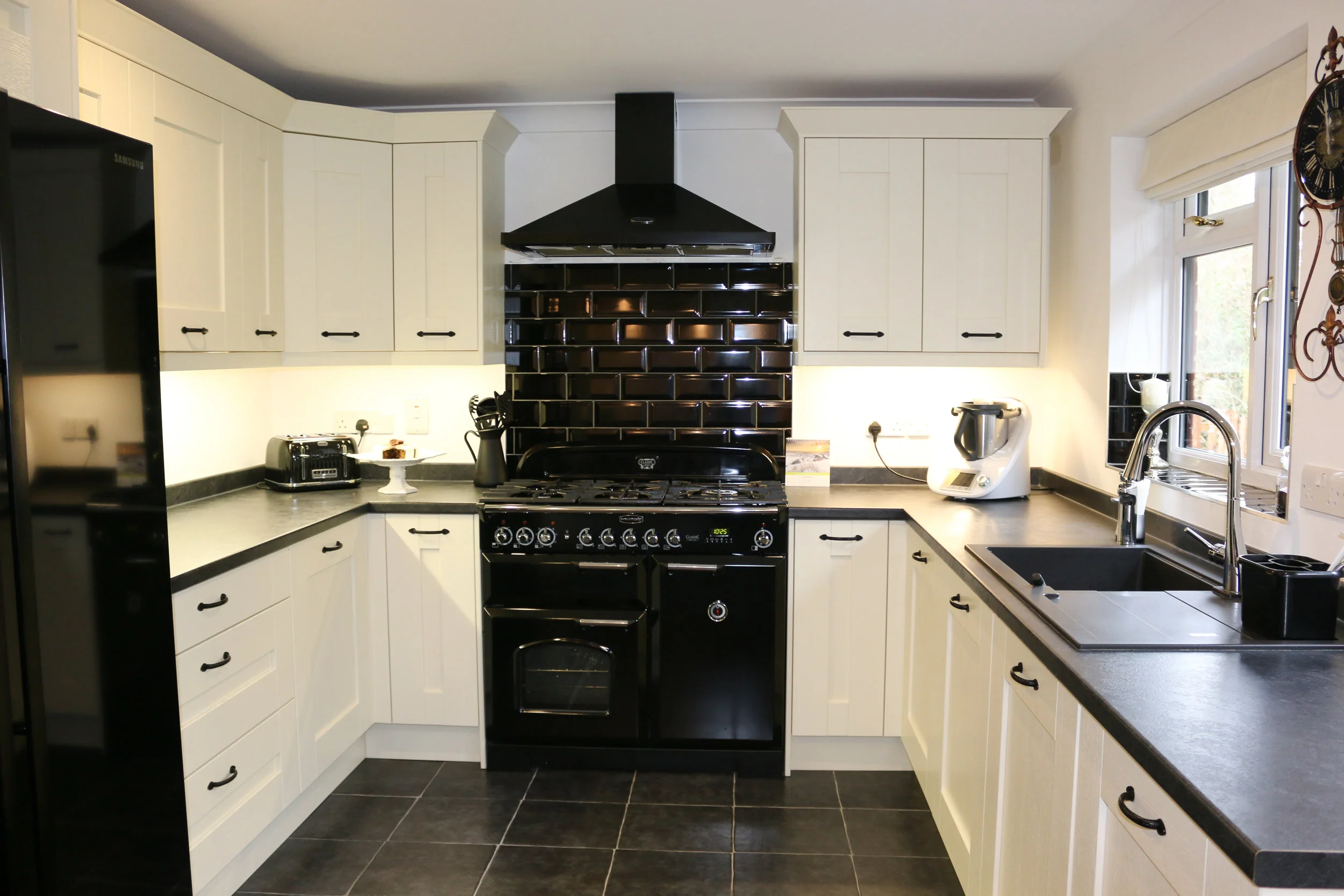 Beautiful kitchen with doors