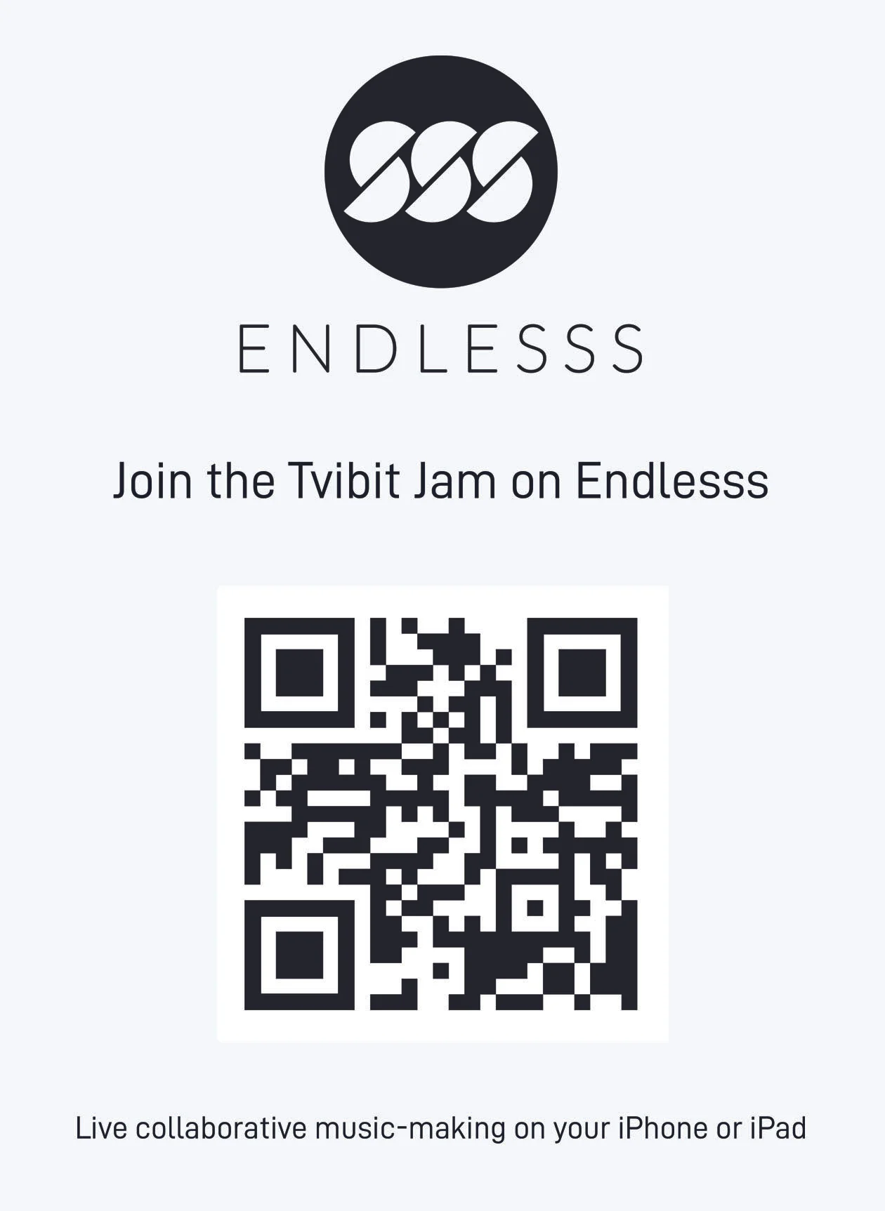 Scan the QR code to download the Endlesss app and meet the development team at Proto 2019.