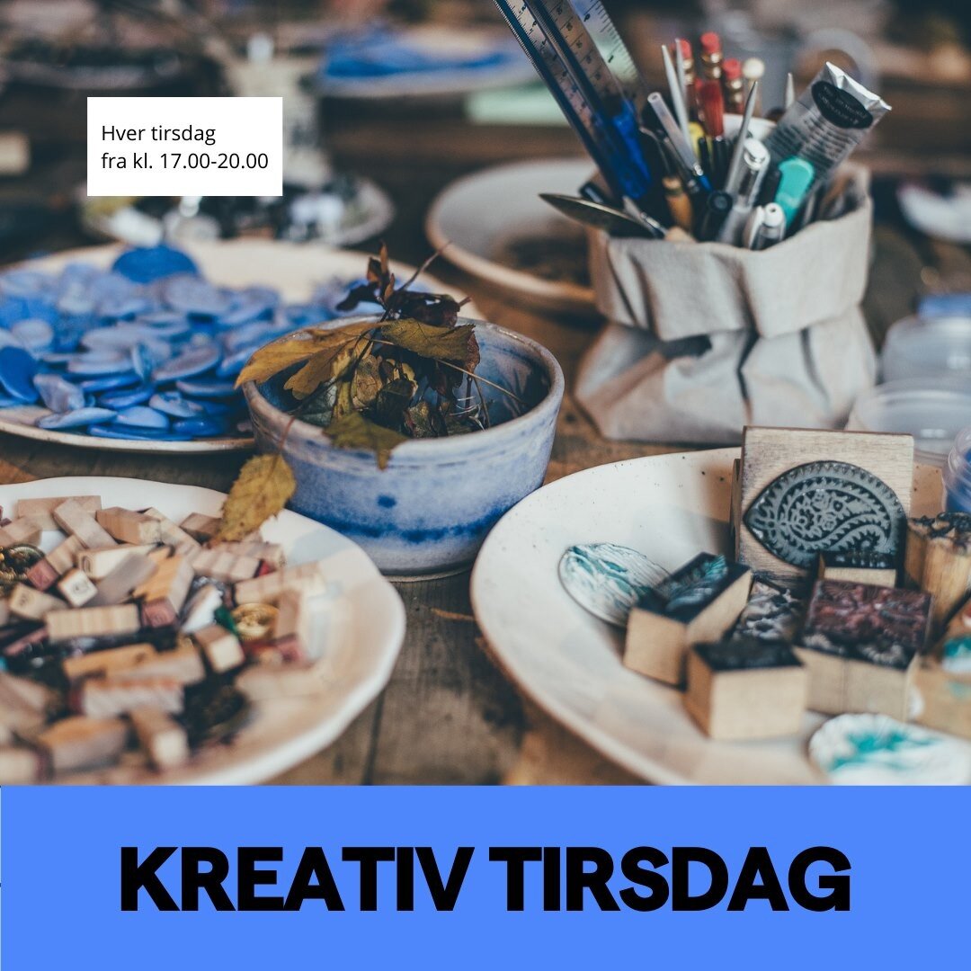 Tegne Tirsdag tilbake i ny og spennende drakt! Det er n&aring; Kreativ Tirsdag, og her skal vi utfolde oss med flere kunstformer enn blyanter og pensler.
Vi inviterer alle mellom 15 og 30 &aring;r som har lyst &aring; bruke tirsdagene p&aring; &aring