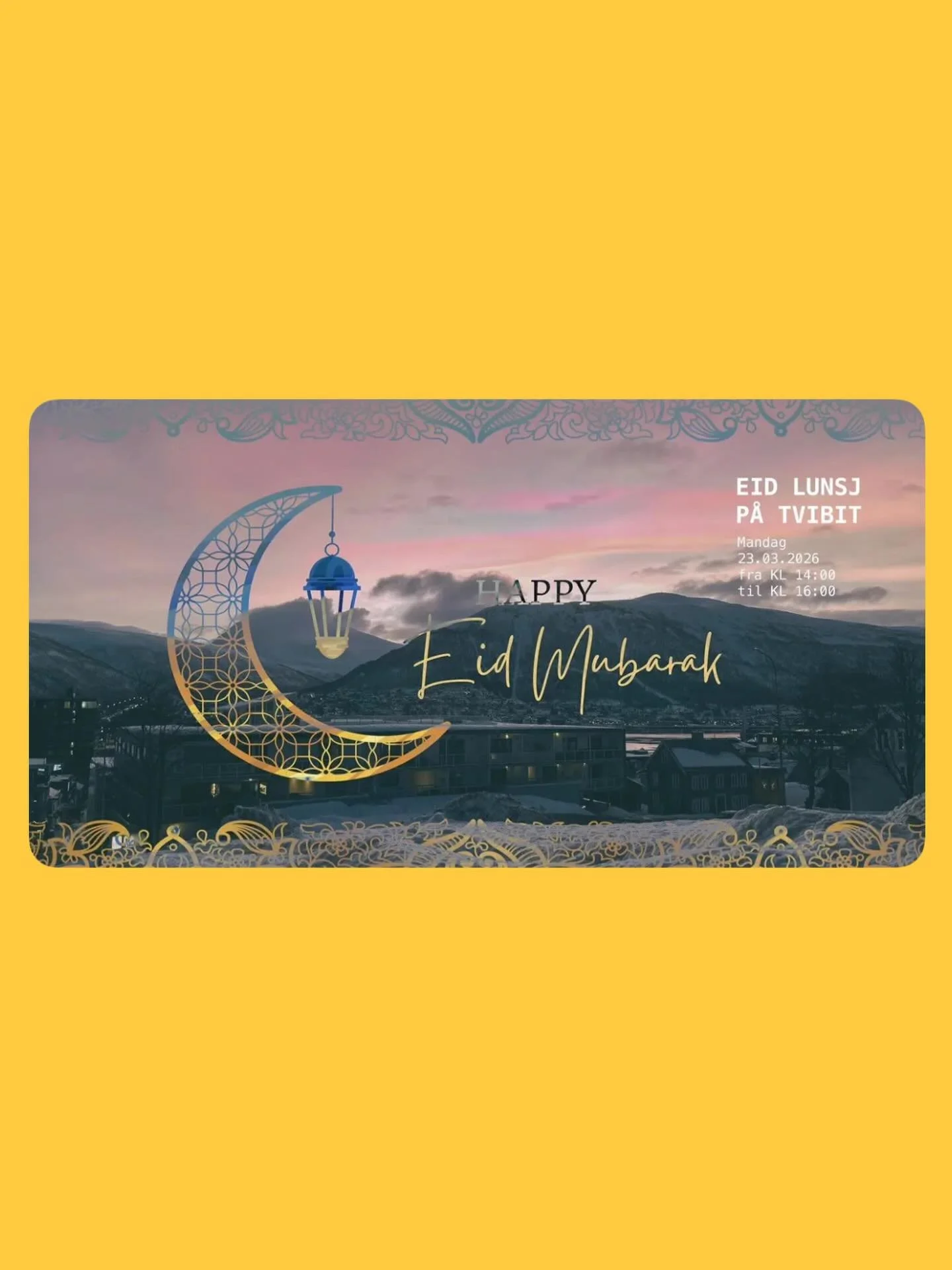 Eid Mubarak, velkommen til Eid Lunsj p&aring; mandag kl 14:00 hos Tvibit.

For &aring; markere slutten p&aring; fastem&aring;neden Ramadan, inviterer Tvibit og Kafe Kringle til gratis Eid-lunsj for alle som har lyst. Dette &oslash;nsker vi &aring; gj