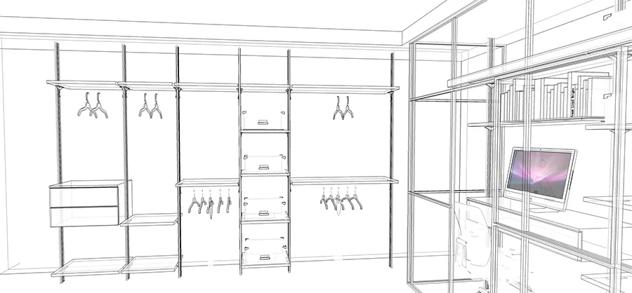 Creation Pole System Closet Free 3d Layout Walk In Wardrobe
